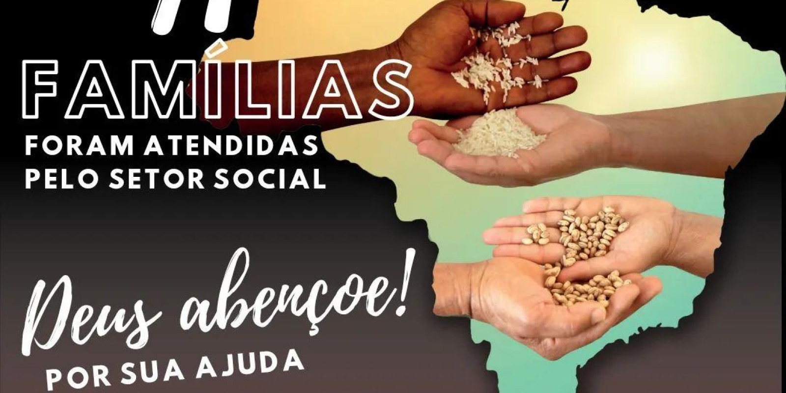 Deus abençoe a sua ajuda para os irmãos que tem fome