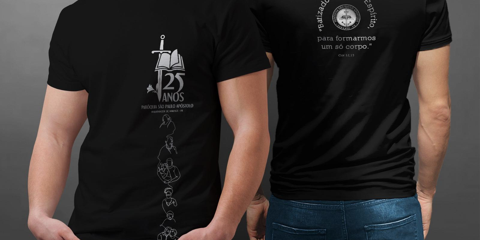 Chegaram as camisetas dos 25 anos da Paróquia