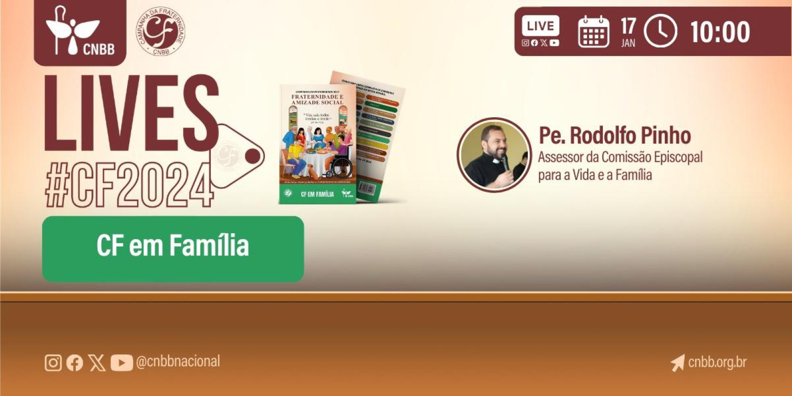 CNBB REALIZA LIVE SOBRE OS MATERIAIS DA CF 2024