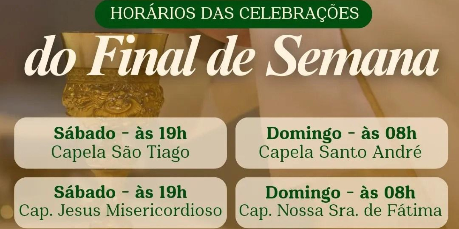 MATRIZ: MISSA EM HONRA A SANTA RITA SERÁ A ÚNICA NO FIM DE SEMANA