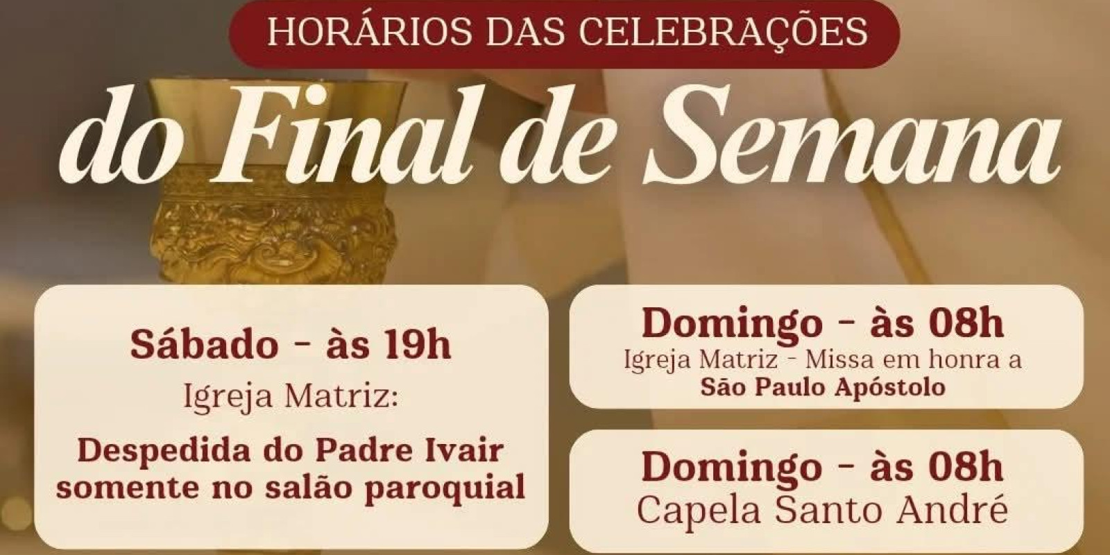 ESCALA DA FESTA DA SAGRADA FAMÍLIA DE JESUS, MARIA E JOSÉ