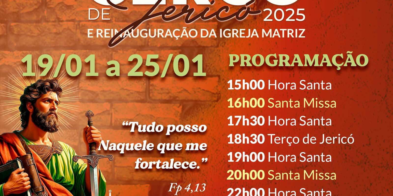 CONFIRA A ESCALA GERAL DOS HORÁRIOS DO CERCO 2025