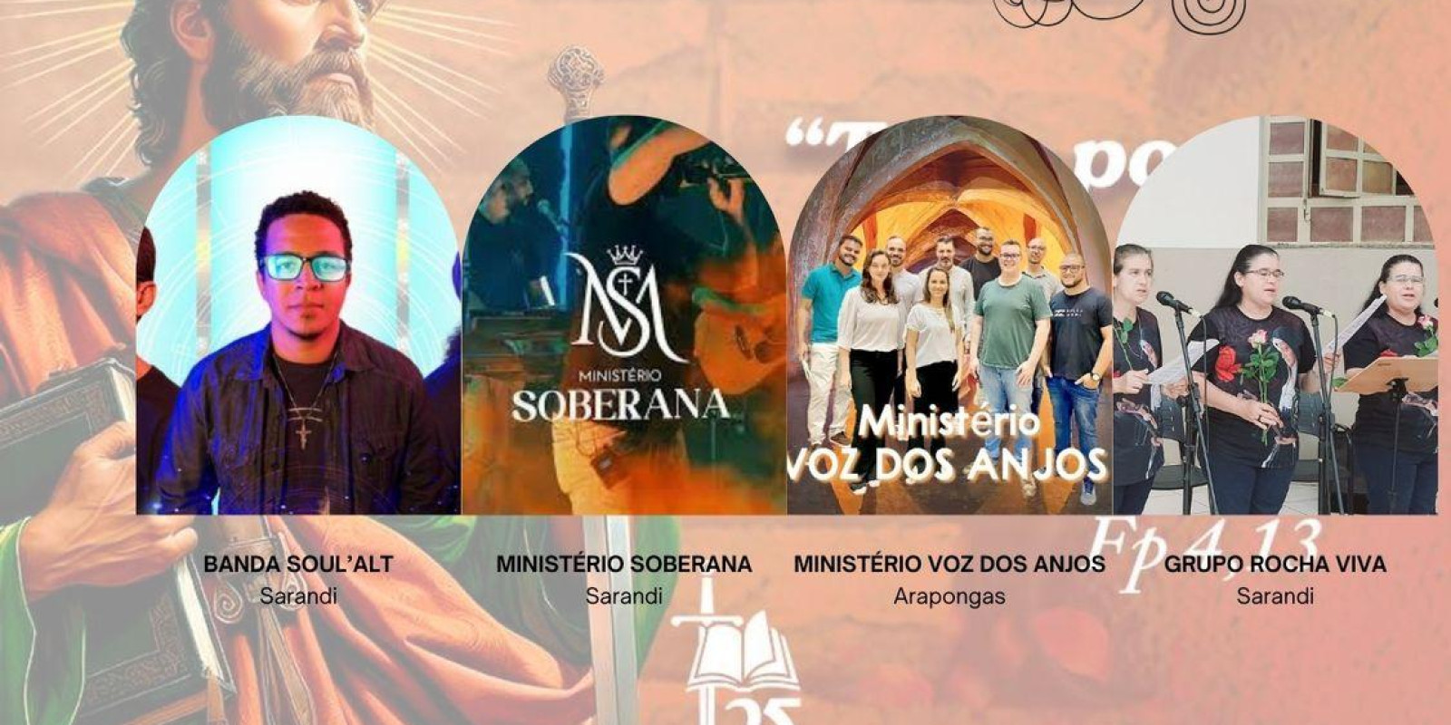 QUATRO GRUPOS ANIMAM O CERCO DE JERICÓ 2025