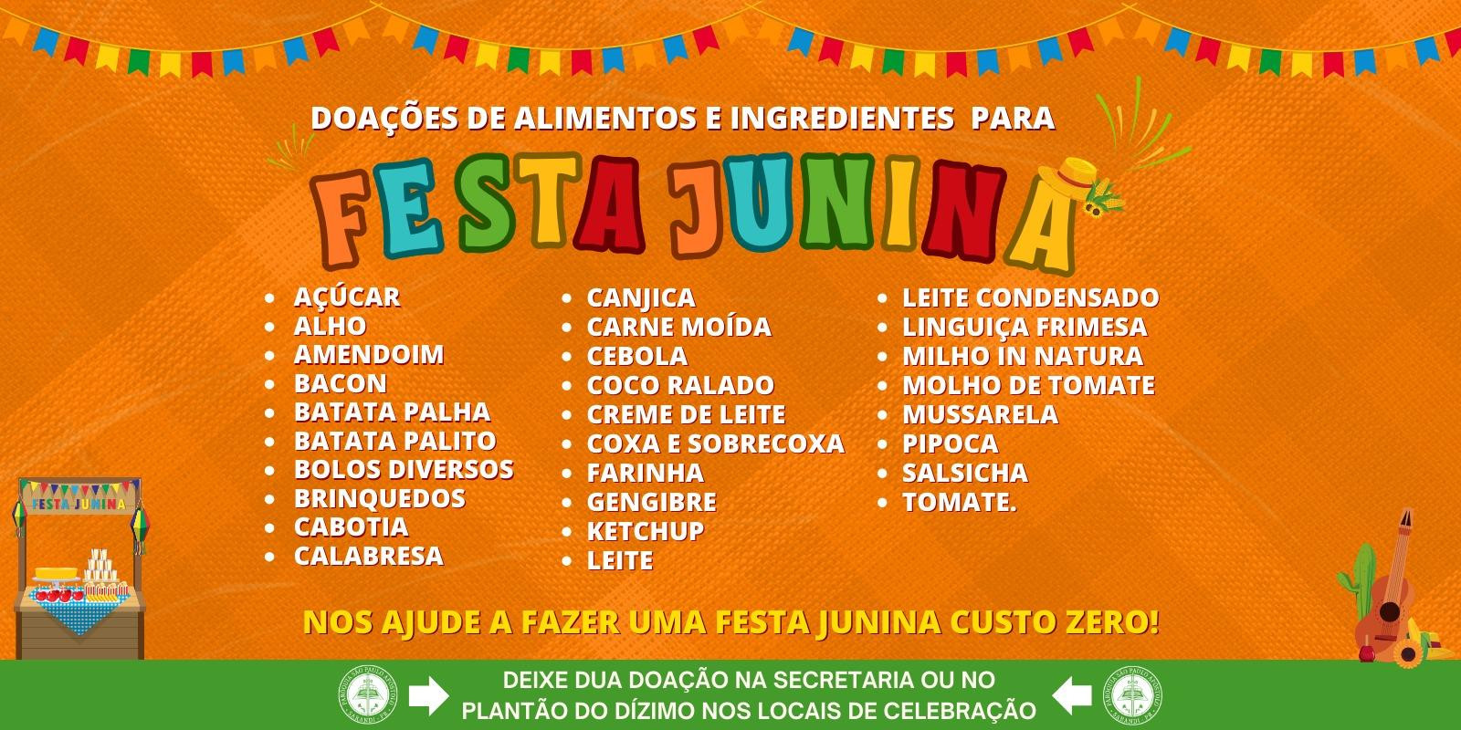 DOE PARA A FESTA DO PADROEIRO