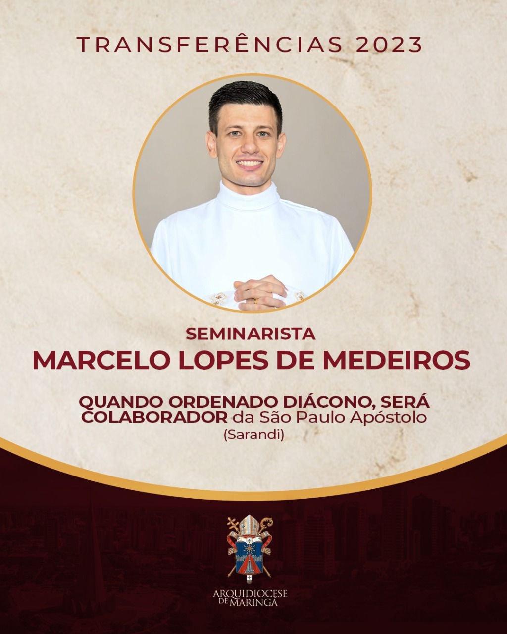 Seminarista Marcelo de Medeiros envia mensagem aos paroquianos