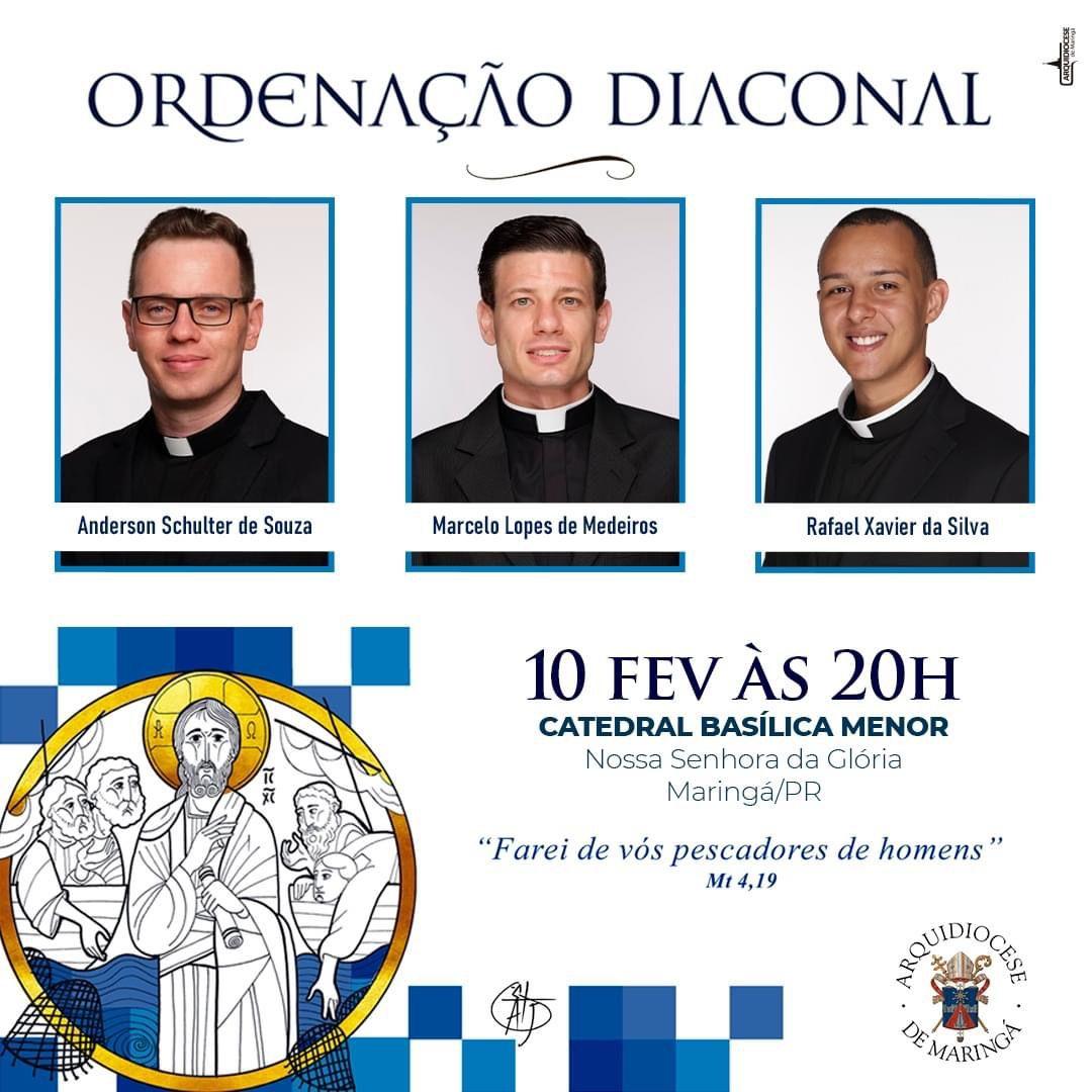 Marcelo Medeiros será ordenado diácono no dia 10 de fevereiro Marcelo Medeiros será ordenado diácono no dia 10 de fevereiro