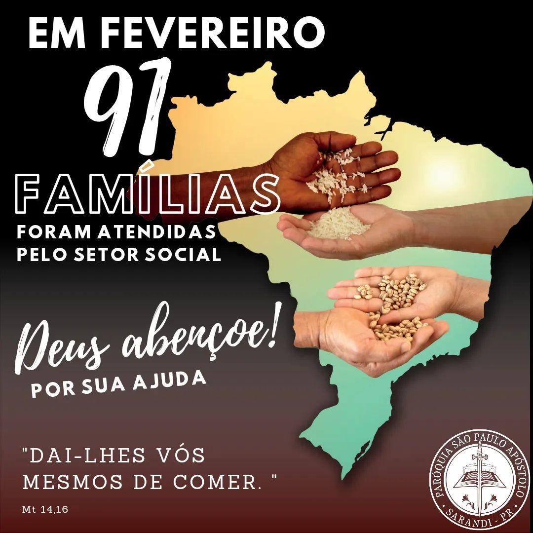 Deus abençoe a sua ajuda para os irmãos que tem fome