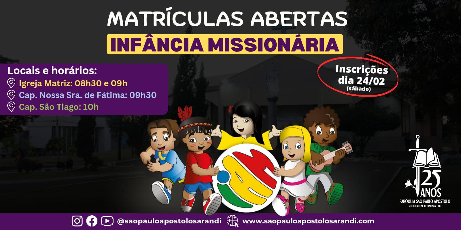 INSCRIÇÕES ABERTAS PARA UMA EXPERIÊNCIA MISSIONÁRIA PARA CRIANÇAS