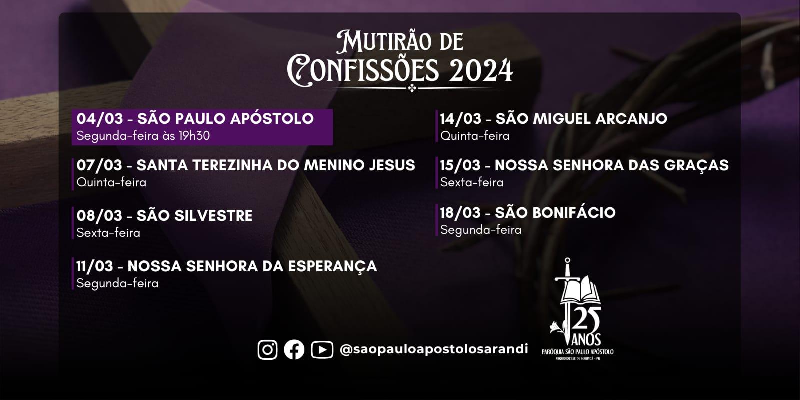 SETE CHANCES PARA FICAR EM DIA COM O SACRAMENTO DA RECONCILIAÇÃO