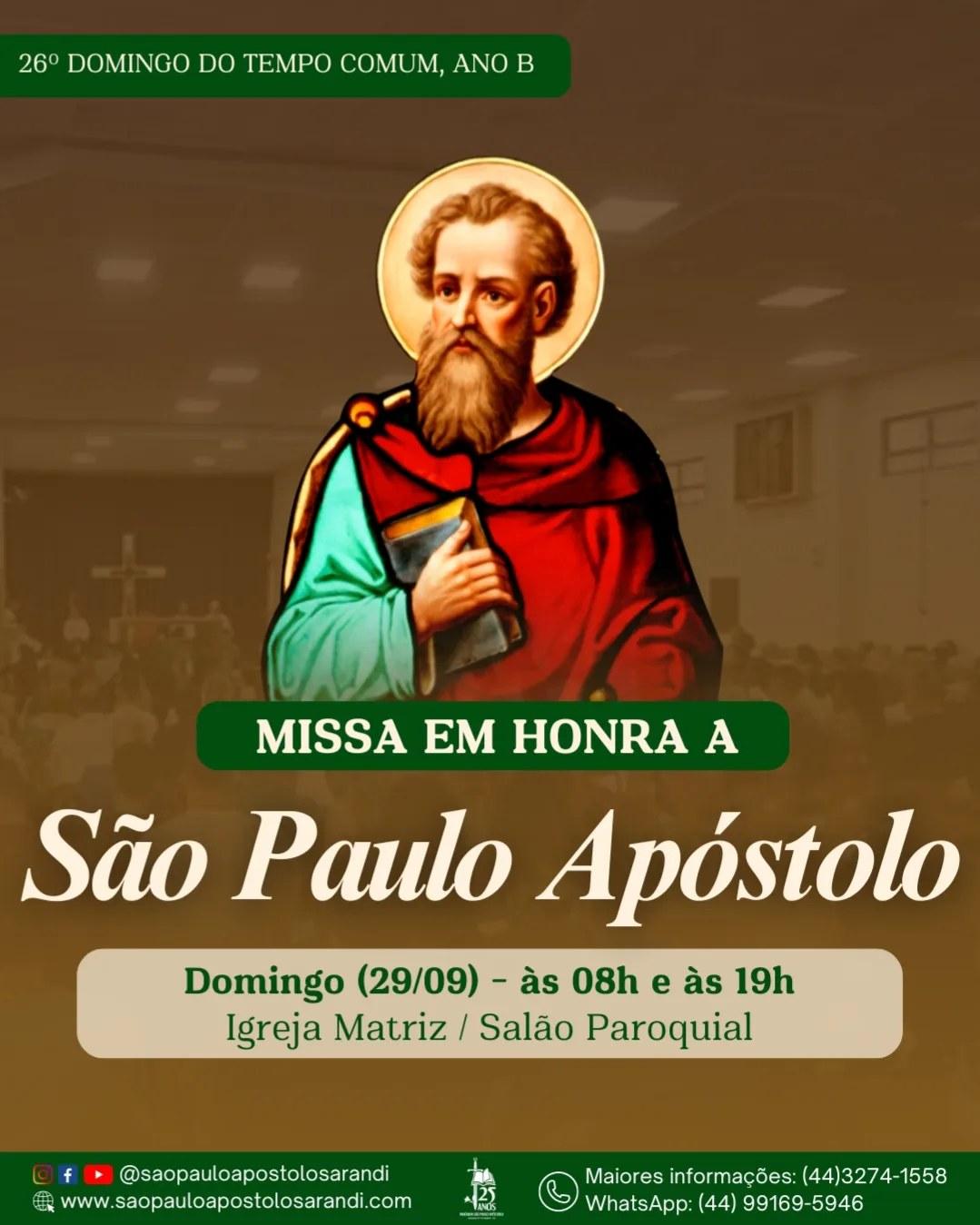 ESCALA DO 26º DOMINGO DO TEMPO COMUM