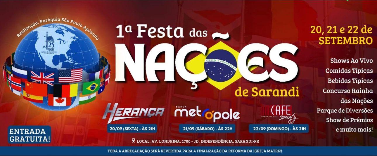 FESTA DAS NAÇÕES TERÁ 9 BARRACAS TEMÁTICAS E 42 OPÇÕES NO CARDÁPIO