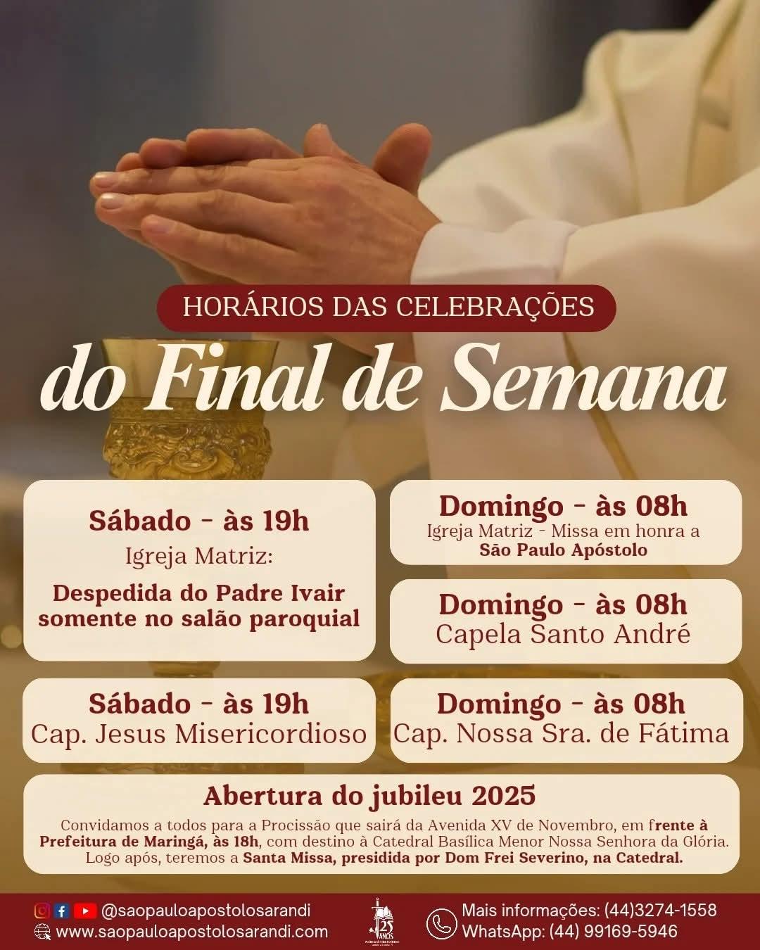 ESCALA DA FESTA DA SAGRADA FAMÍLIA DE JESUS, MARIA E JOSÉ