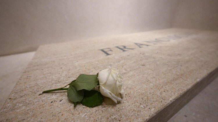 A ROSA BRANCA QUE REPOUSA NA LÁPIDE DE FRANCISCO