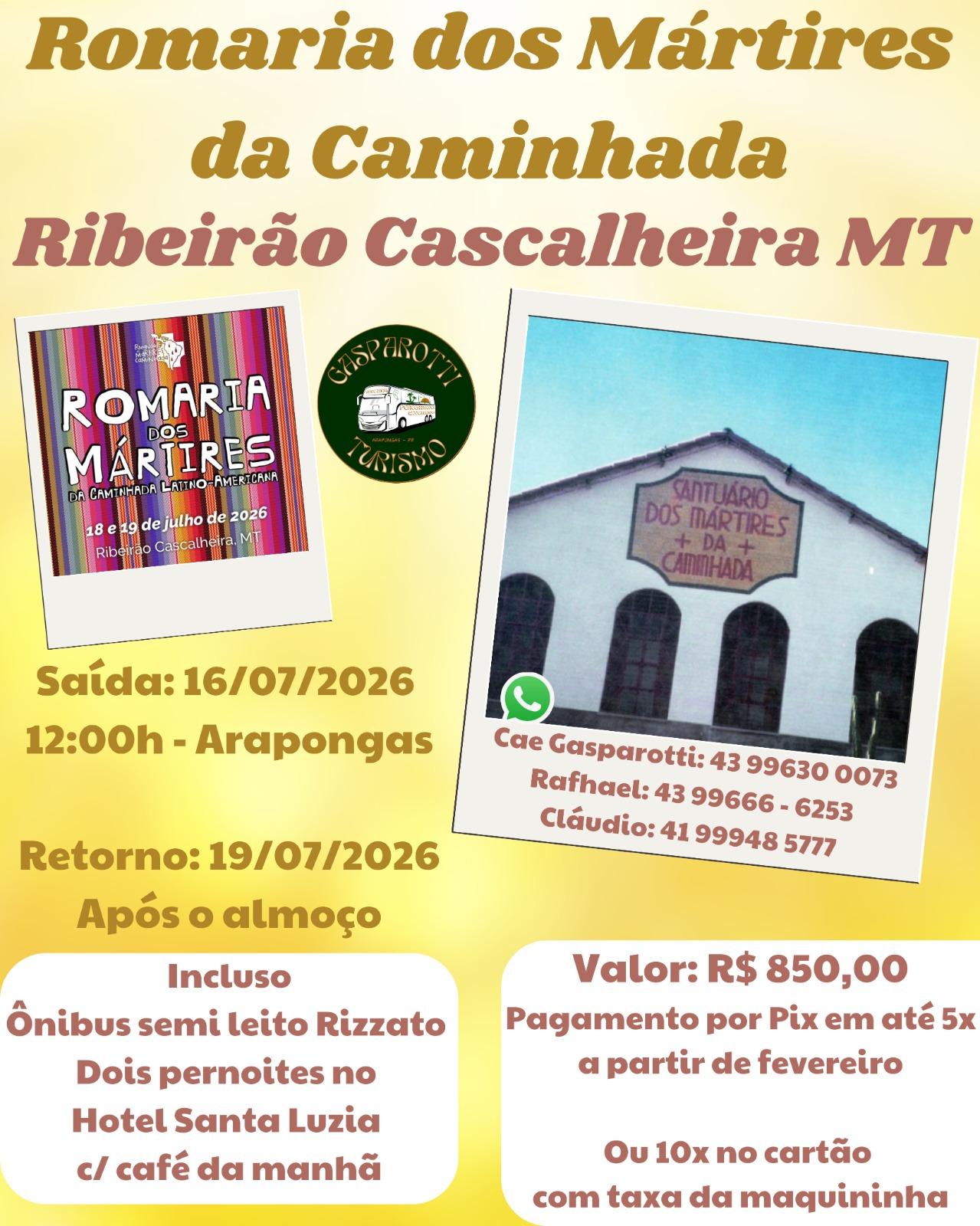 ROMARIA DOS MÁRTIRES DA CAMINHA É SEMENTE DE LIBERDADE NO ARAGUAIA ROMARIA DOS MÁRTIRES DA CAMINHA É SEMENTE DE LIBERDADE NO ARAGUAIA